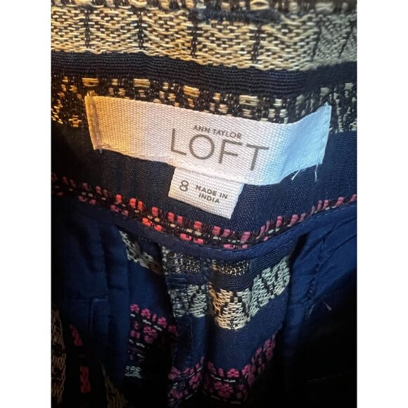 Ann Taylor LOFT Riviera Short Multicolor 100% Cotton Boho‎ Chic Casual Wear 8 - Picture 4 of 6